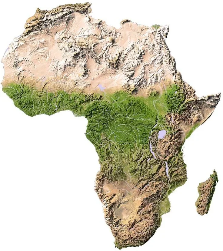 Original photo — Africa Continent Relief Map