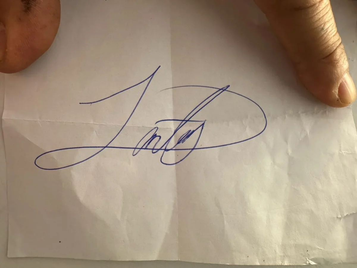 Original photo — Cursive Signature Calligraphy