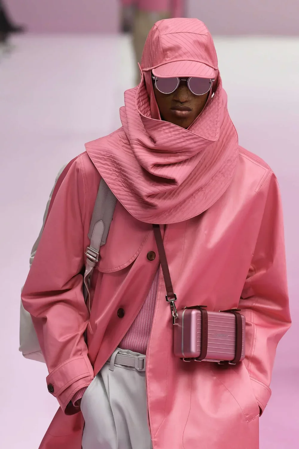 Original photo — Dior Men's Pink Runway Look