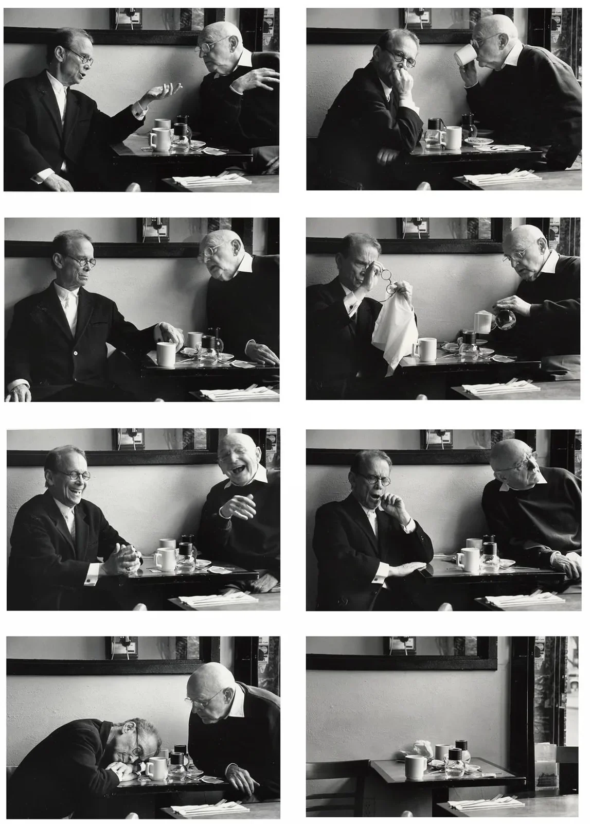 Original photo — Two Elderly Men at a Diner Table