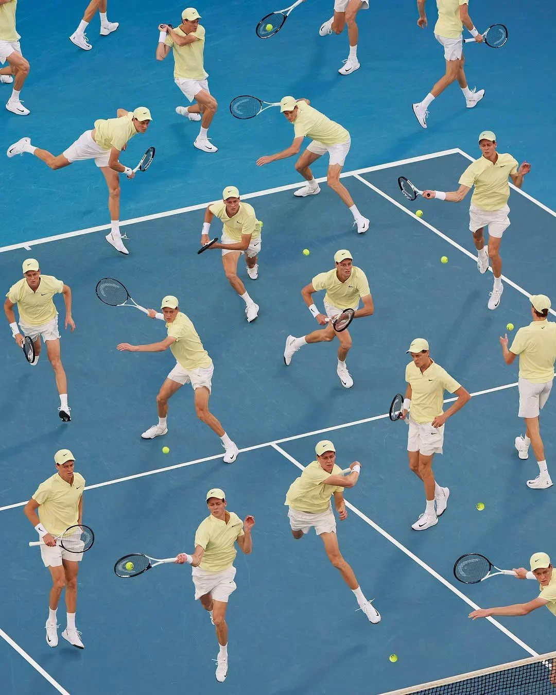 Original photo — Jannik Sinner Tennis Action Composite