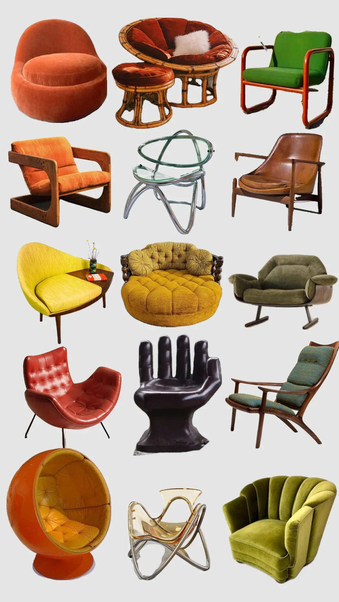 Original photo — Retro Mid-Century Modern Chair Collection
