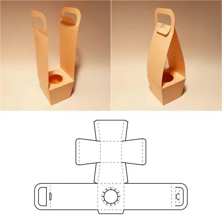 Original photo — Single Cup Carrier Box Template