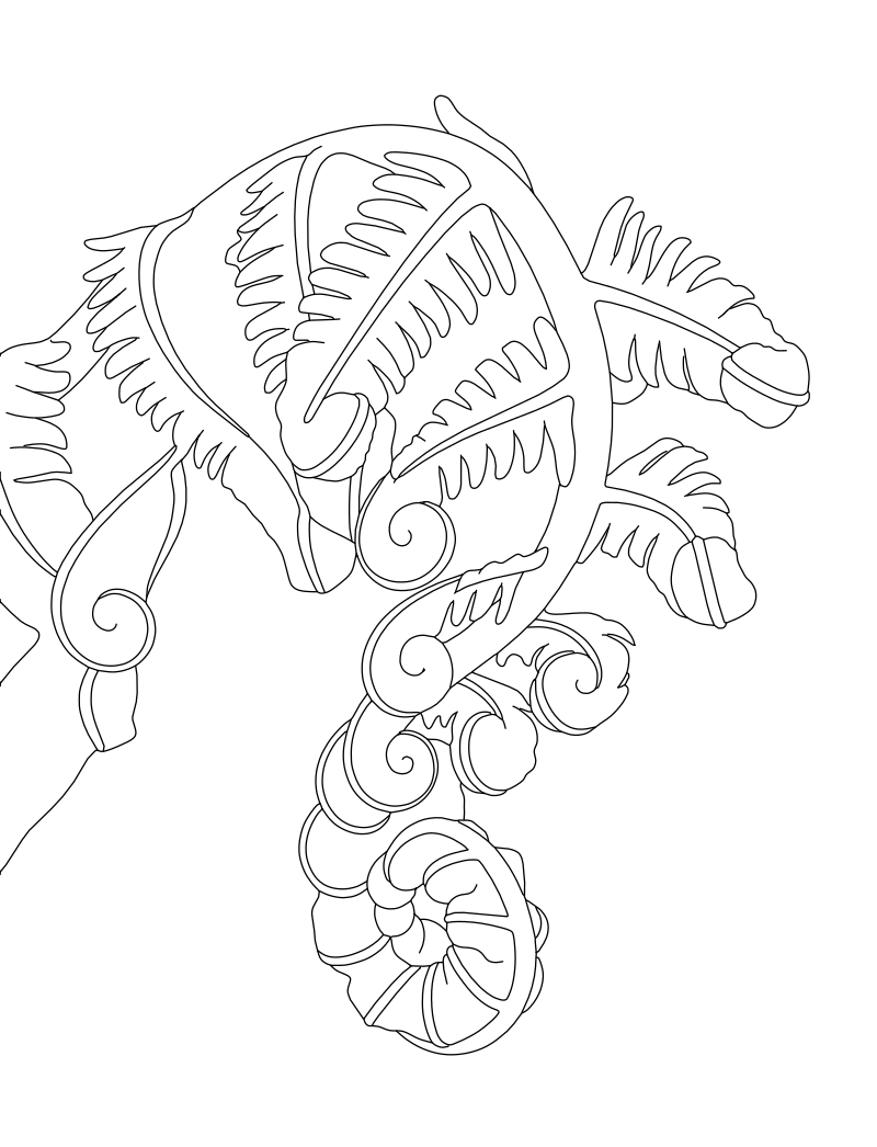 Unfurling fern fronds vector line drawing, fiddlehead spirals, pinnate leaflets and arching rachis, ready for laser cutting.
